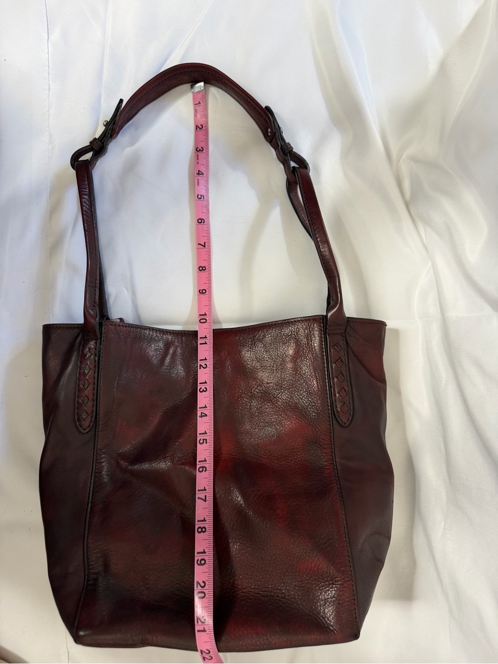 Frye Reed Magnetic Snap Leather Bucket Bag - Picture 9 of 14